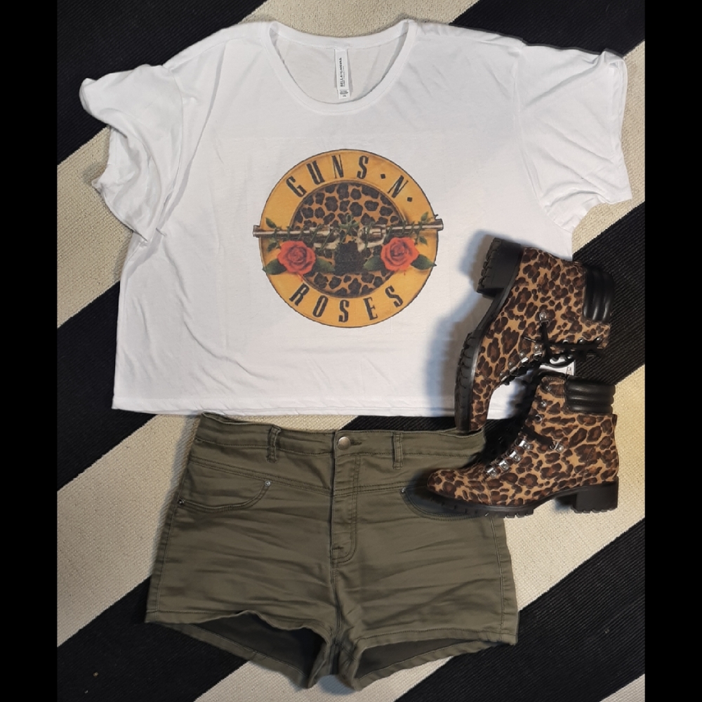 Guns n roses baggy croptop